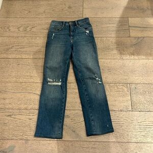 Frame jeans straight leg size 23 distressed